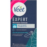 Полоска для депиляции Veet Expert для чувствительной кожи 16 шт