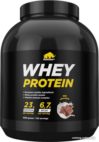 Протеин сывороточный (концентрат) Prime Kraft Whey Milk Chocolate (1800 г, молочный шоколад)