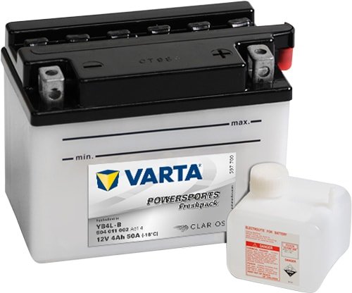 

Мотоциклетный аккумулятор Varta Powersports Freshpack YB4L-B 504 011 002 (4 А·ч)