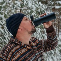 Термокружка БИОСТАЛЬ Crosstown NMU-B 420мл (атласный черный)