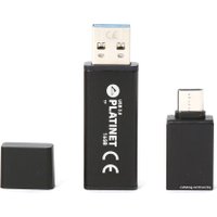 USB Flash Platinet X-Depo USB 3.0 + Type-C Adapter 16GB (черный)