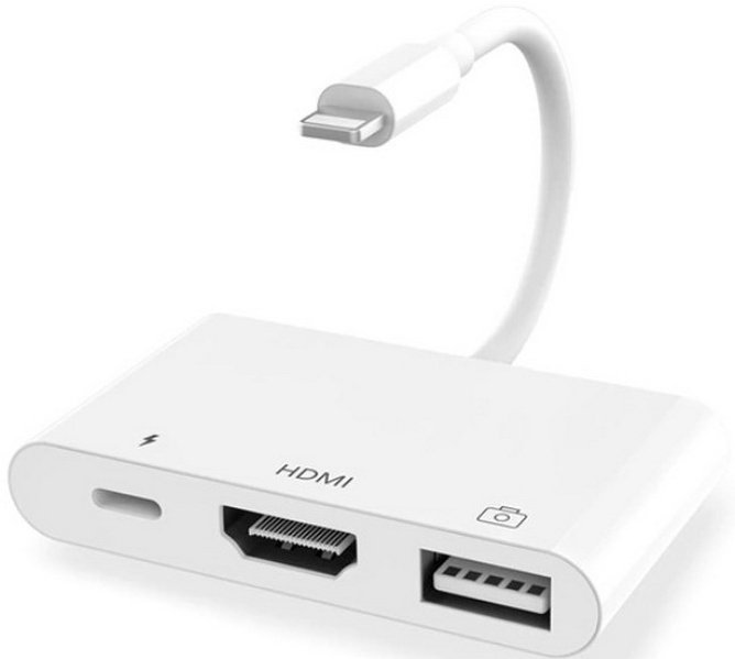 

Адаптер USBTOP Lightning - USB Type-C /HDMI