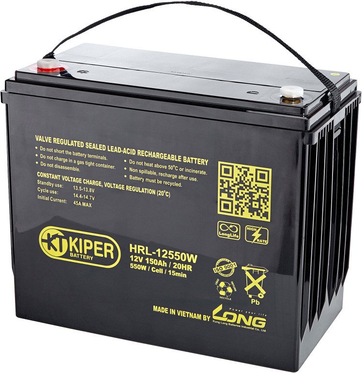 

Аккумулятор для ИБП Kiper HRL-12550W (12В/150 А·ч)