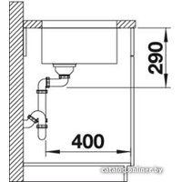 Кухонная мойка Blanco Andano 400-U (без клапана-автомата) [518309]