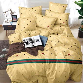 Евро комплект постельного белья Alleri Эко Сатин евро СС-460