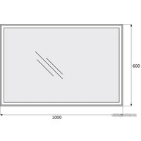  BelBagno Зеркало SPC-GRT-1000-600-LED-TCH