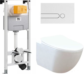 Унитаз подвесной Creavit Free + Oli FE322-11CB00E-0000 + C0903.02.0000E + 885052+670001