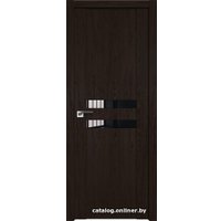 Межкомнатная дверь ProfilDoors 2.03XN L 60х200 (дарк браун, стекло lacobel черный лак)