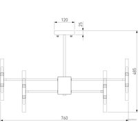 Люстра средней высоты Bogate's Bastone 351 Smart (570) золото/белый