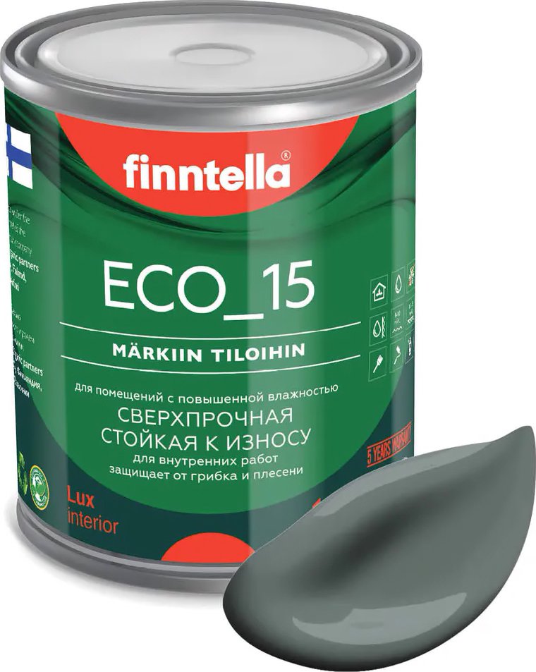 

Краска Finntella Eco 15 Salvia F-10-1-1-FL051 0.9 л (серо-зеленый)