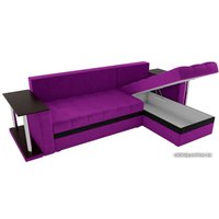 Угловой диван Craftmebel Атланта М угловой 2 стола (нпб, правый, фиолетовый вельвет)