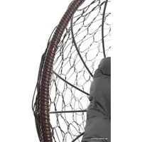 Кресло M-Group Кокос на подставке 11590209 (коричневый ротанг/серая подушка)