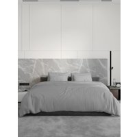 2-спальный комплект постельного белья Loon Emily (2-спальный, наволочка 50x70, светло-серый)