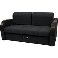 Диван Сириус Лидер-1 НПБ 185x110 (Eva 11 велюр черный)