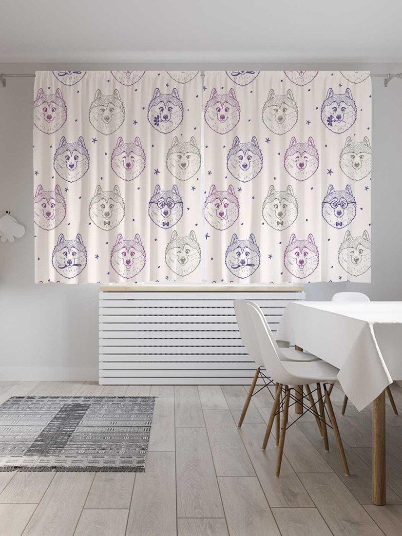 

Комплект штор JoyArty Песики-стиляги 1.45x1.8 м pox_70142_145x180 (2 шт)