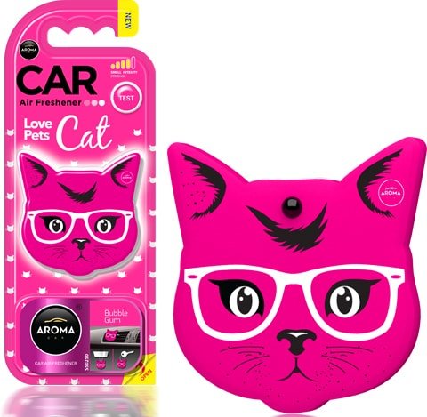 

Aroma Car Ароматизатор полимерный Love Pets Cat Pink Blossom 92568