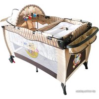 Манеж-кровать Baby Prestige Delux 2 уровня (бежевый)