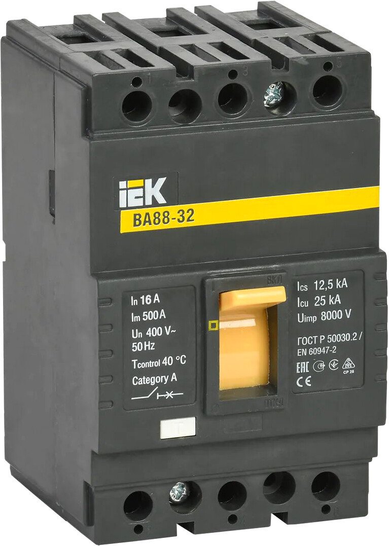 

Выключатель автоматический IEK ВА 88-32 3п 16А 25кА С SVA10-3-0016
