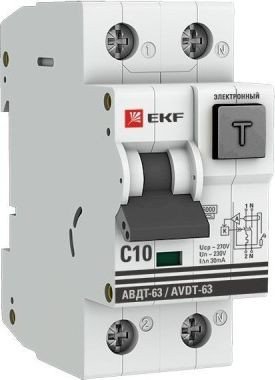 

Дифференциальный автомат EKF PROxima АВДТ-63 10А/30мА 6кА DA63-10-30e