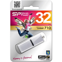 USB Flash Silicon-Power LuxMini 710 32Gb Silver (SP032GBUF2710V1S)