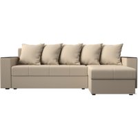 Угловой диван Лига диванов Дубай лайт правый 114198 (экокожа бежевый)