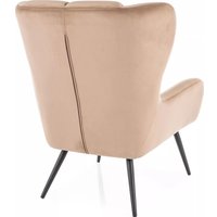 Интерьерное кресло Signal Louis Velvet 28 (бежевый/черный)