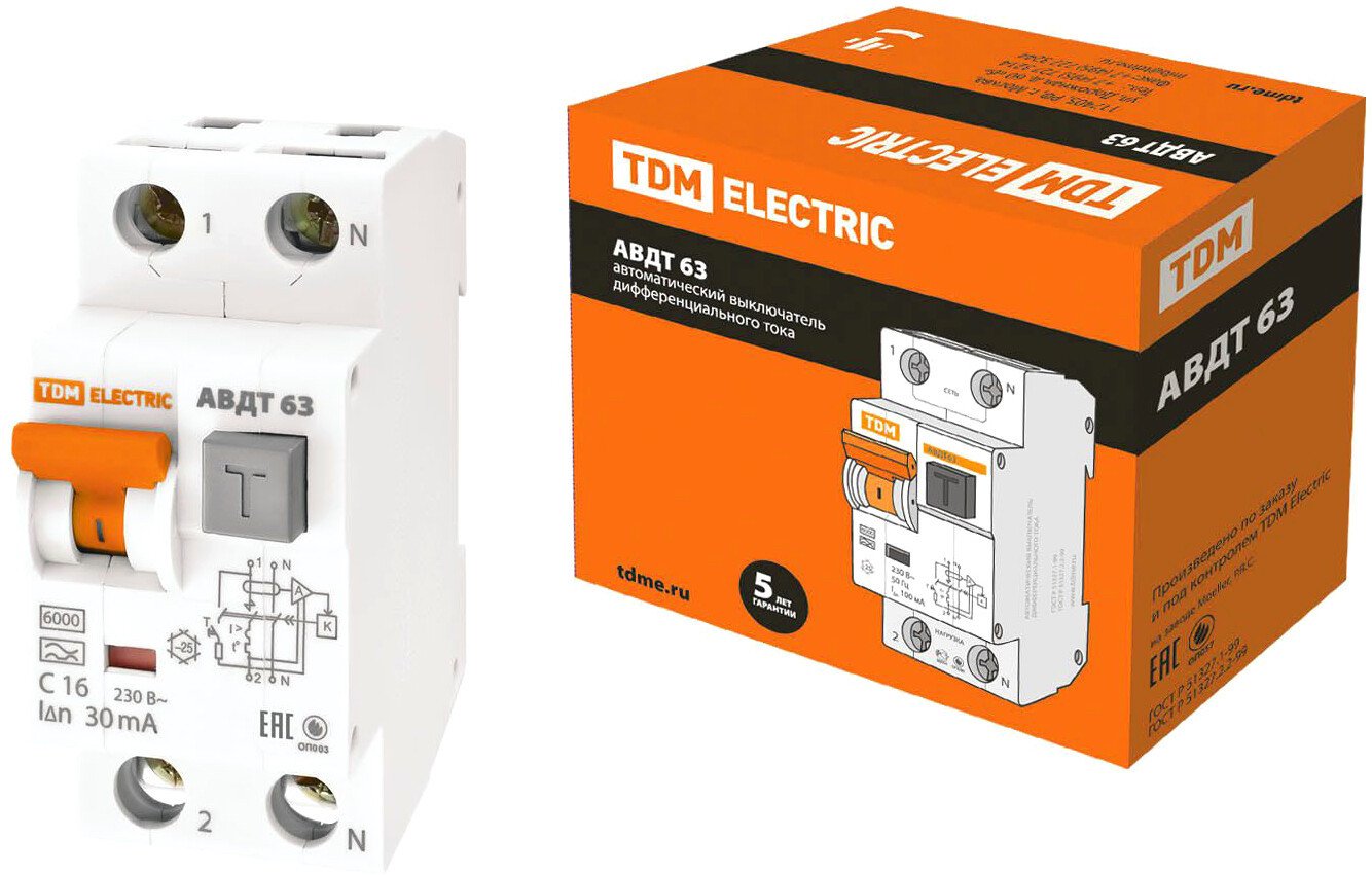 

Дифференциальный автомат TDM Electric SQ0202-0004