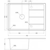 Кухонная мойка Emar EMQ-1700.Q (алмаз)