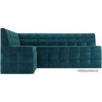 Угловой диван Мебель-АРС Атлантис левый 212x84x135 (сине-зеленый Star Velvet 43 Black Green)