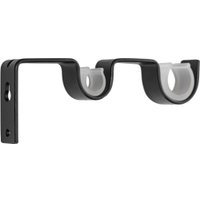 Карниз для штор Sundays Home Цилиндр Раздвижной 25/28мм 2-х рядный (черный матовый, 2-3.6м)