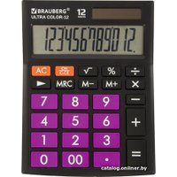 Бухгалтерский калькулятор BRAUBERG Ultra Color-12-BKPR 250501 (черный/фиолетовый)