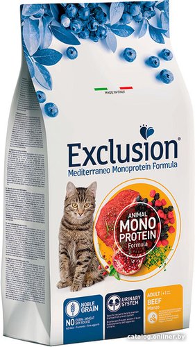Сухой корм для кошек Exclusion Monoprotein Beef (с говядиной) 12 кг