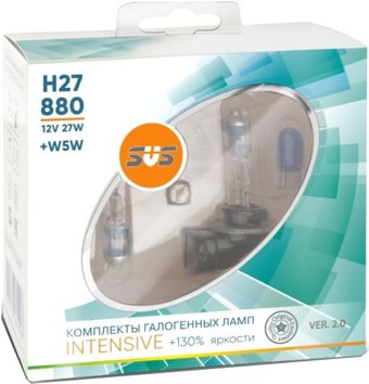 Галогенная лампа SVS H27/881 27W+W5W Intensive+130% Ver.2.0 2+2шт