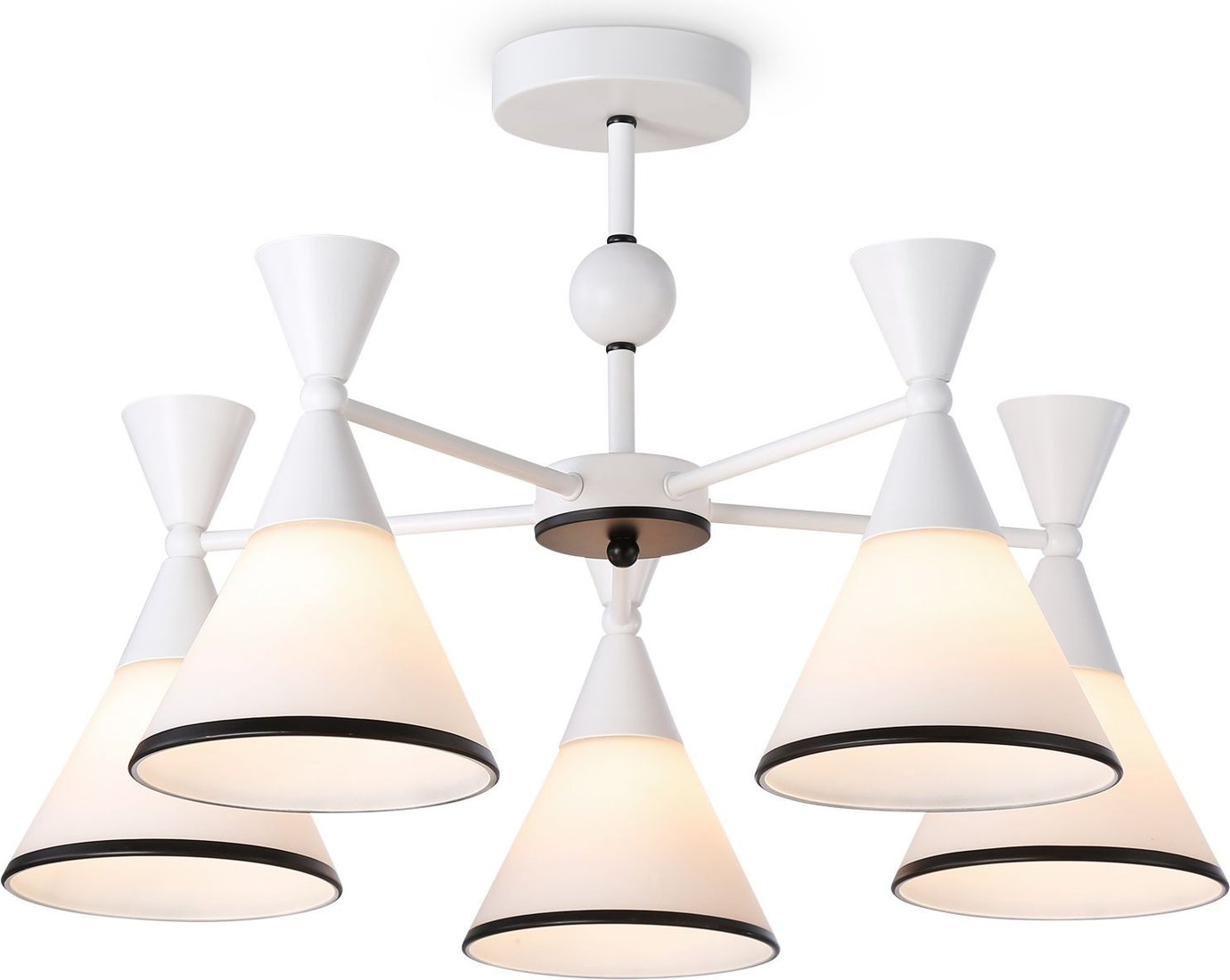 

Люстра средней высоты Ambrella light Traditional TR3165/5 WH/BK