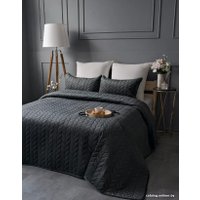 Набор текстиля для спальни Vip Camilla 240-260 (косичка, темно-серый)