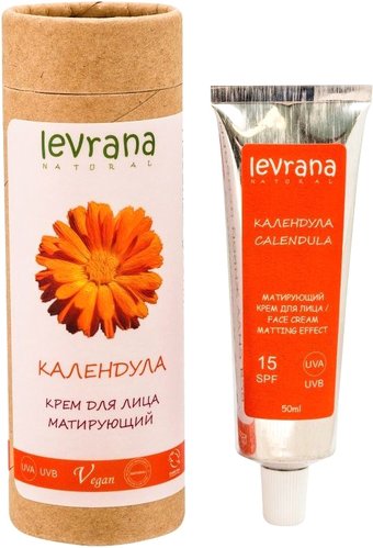 Крем солнцезащитный Levrana Календула 15SPF матирующий (50 мл)