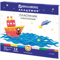 Пластилин BRAUBERG Академия 103256 (12 цветов)