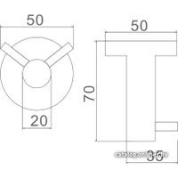 Крючок для ванны Ledeme L71705B-2