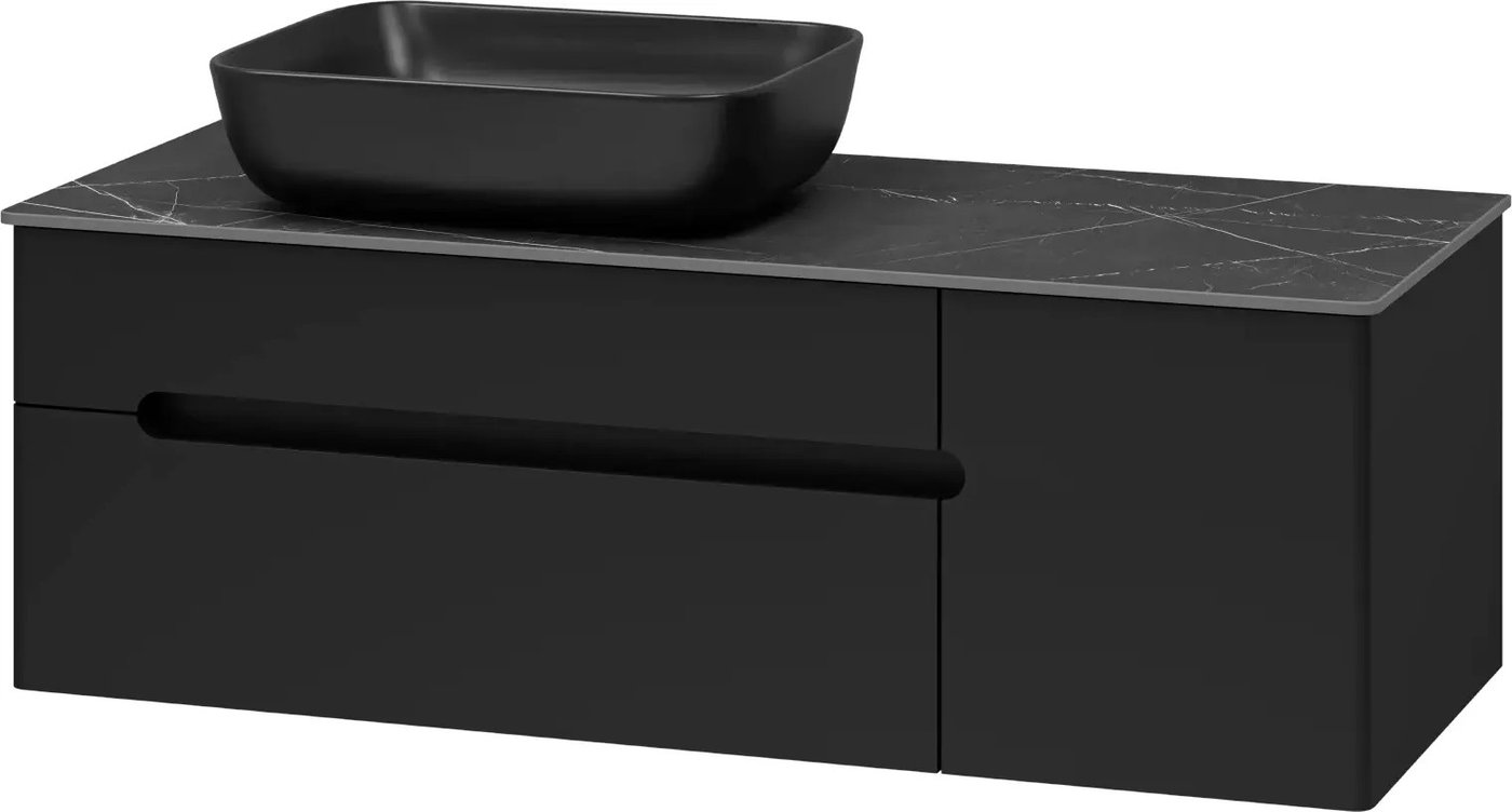 

Misty Тумба под умывальник Роял 120 П-Роя-01120-021П2Я+VS03-120 (подвесная, черный)