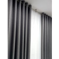 Штора Модный текстиль 06L1 112MT391019 (260x180, темно-серый)