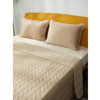 Набор текстиля для спальни Vip Camilla 240-260 (косичка, светло-бежевый)