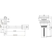 Сифон Wellsee Drainage System 182119003 (сифон, донный клапан, хром)