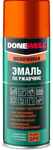 Эмаль Donewell Молотковая по ржавчине 0.52 л (черно-бронзовая)