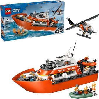 Конструктор LEGO City 60504 Спасательный катер и вертолет береговой охраны