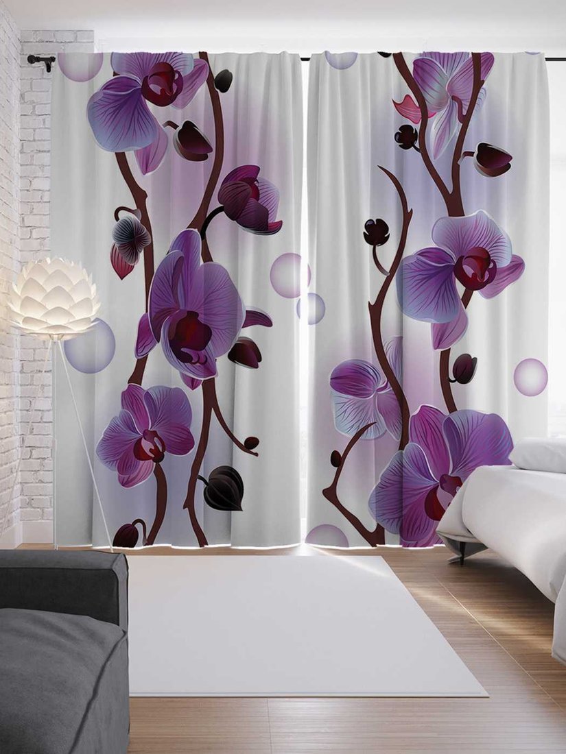 

Комплект штор JoyArty Орхидеи 1.45x2.65 м (2 шт)