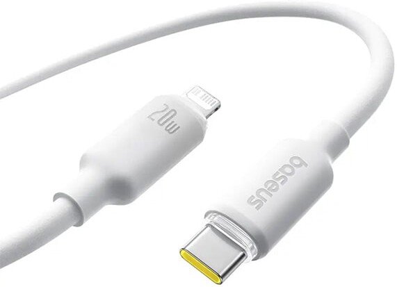 

Кабель Baseus Foamed Silicone Fast Charging 20W USB Type-С - Lightning (1 м, белый)