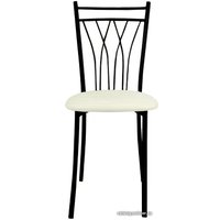 Стул Гальваник Премьер (эмаль черный муар/бенгал белый)