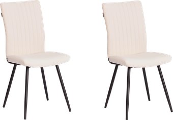 Стул TetChair Monte Carlo Trend (велюр, молочный/черный, 2 шт)