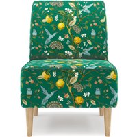 Интерьерное кресло MONOFIX Одос Принт кресло (лимон зеленый/микровелюр)