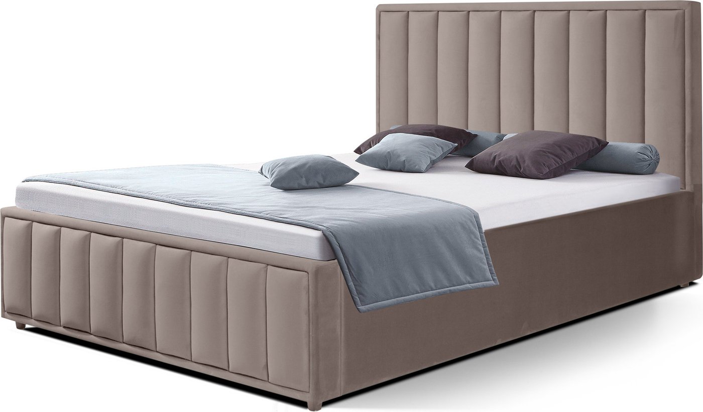 

Кровать ФорестДекоГрупп Стелла 2 140x200 с ПМ и бельевым ящиком (Veluta Lux 8)